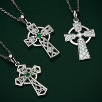 range of celtic cross pendants